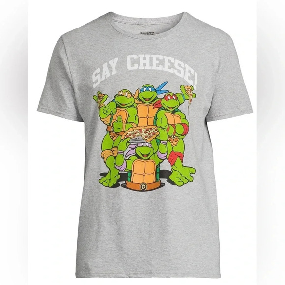 Teenage Mutant Ninja Turtles Say Cheese Men’s & Big Men’s Graphic Tee - Picture 1 of 5
